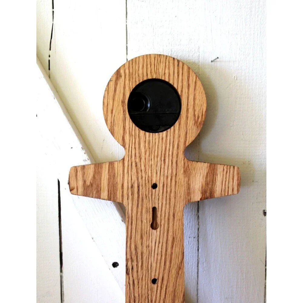 Rare Vintage Wood Carved Anchor Millibars Barometer Weather/Time 22